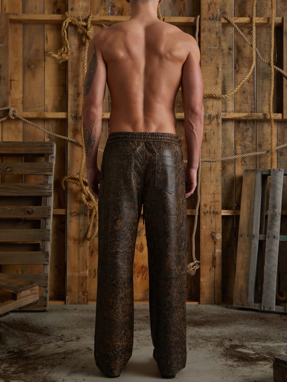 leather joggers - Guess