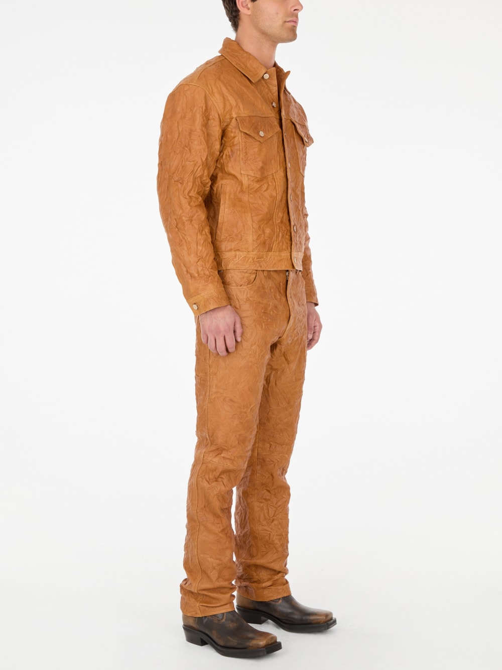 crinkle leather pant - Guess