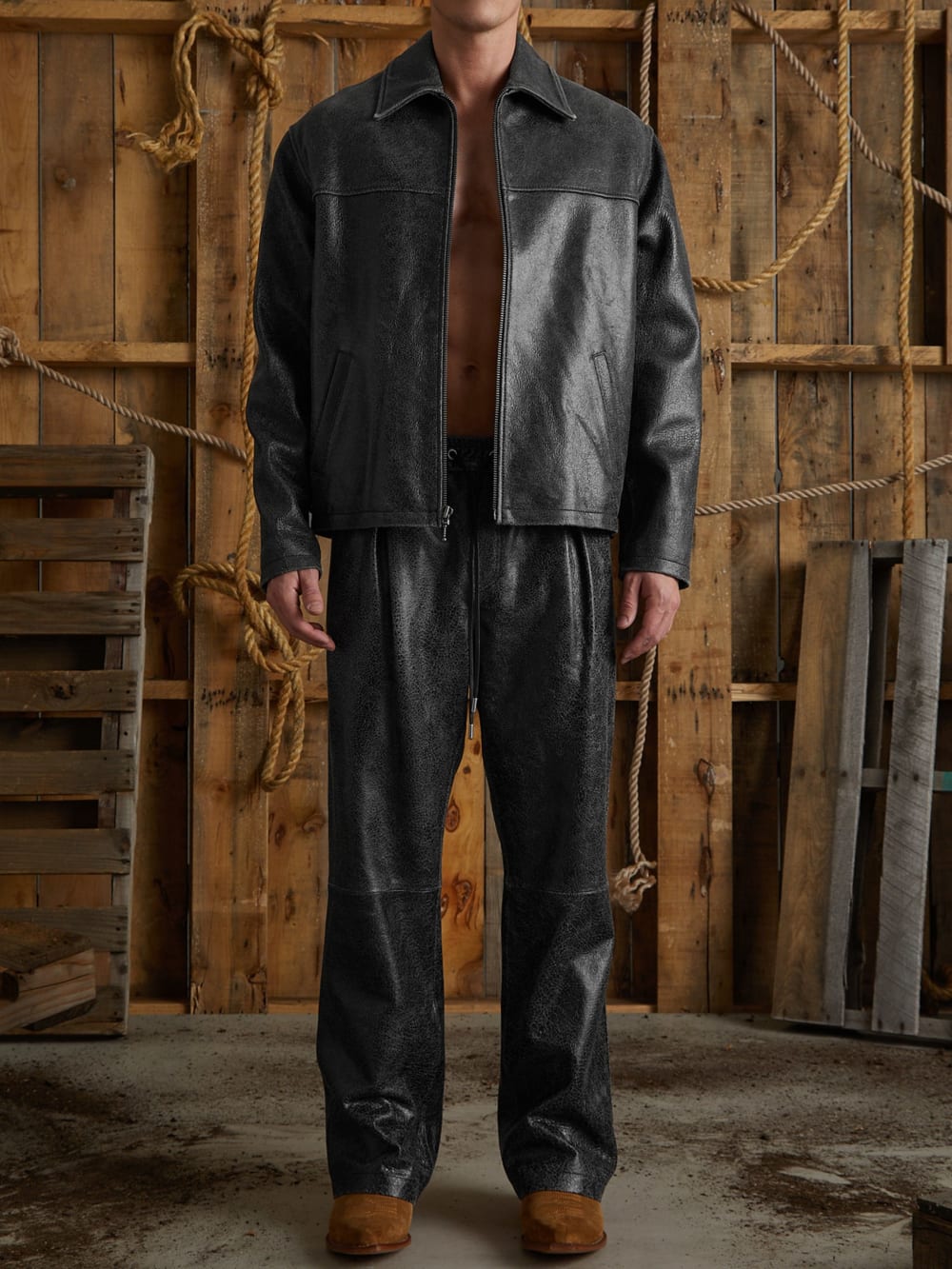 leather joggers - Guess
