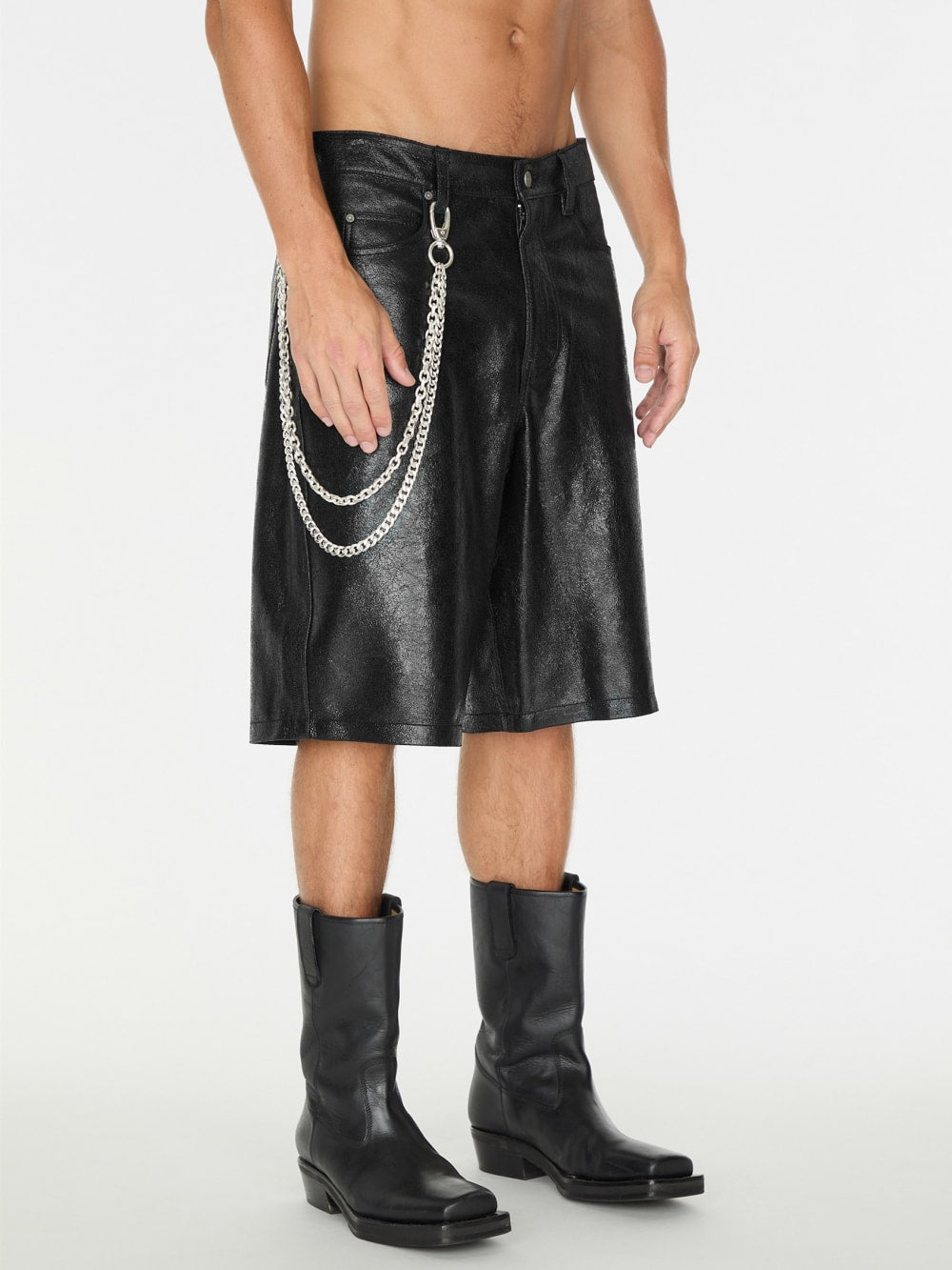 crackle leather short - Guess