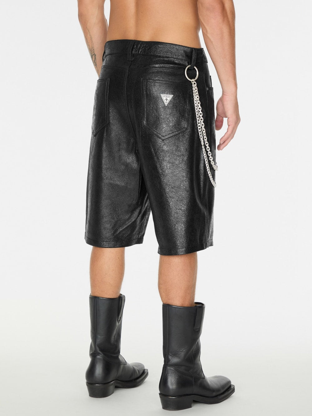 crackle leather short - Guess