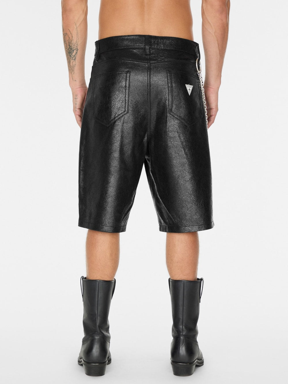 crackle leather short - Guess