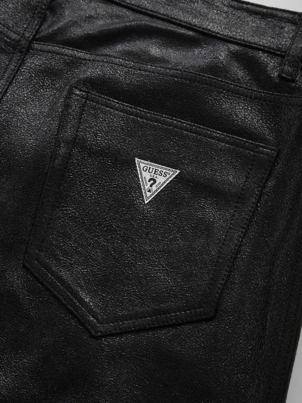 crackle leather short - Guess