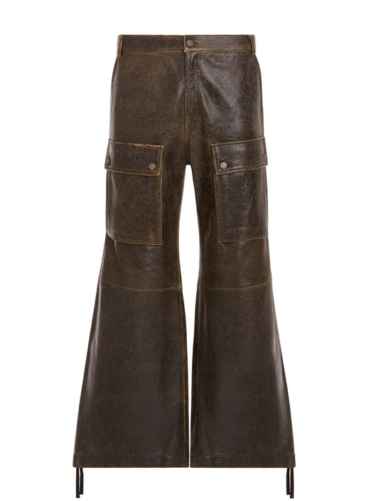 crackle leather utility pants - Guess