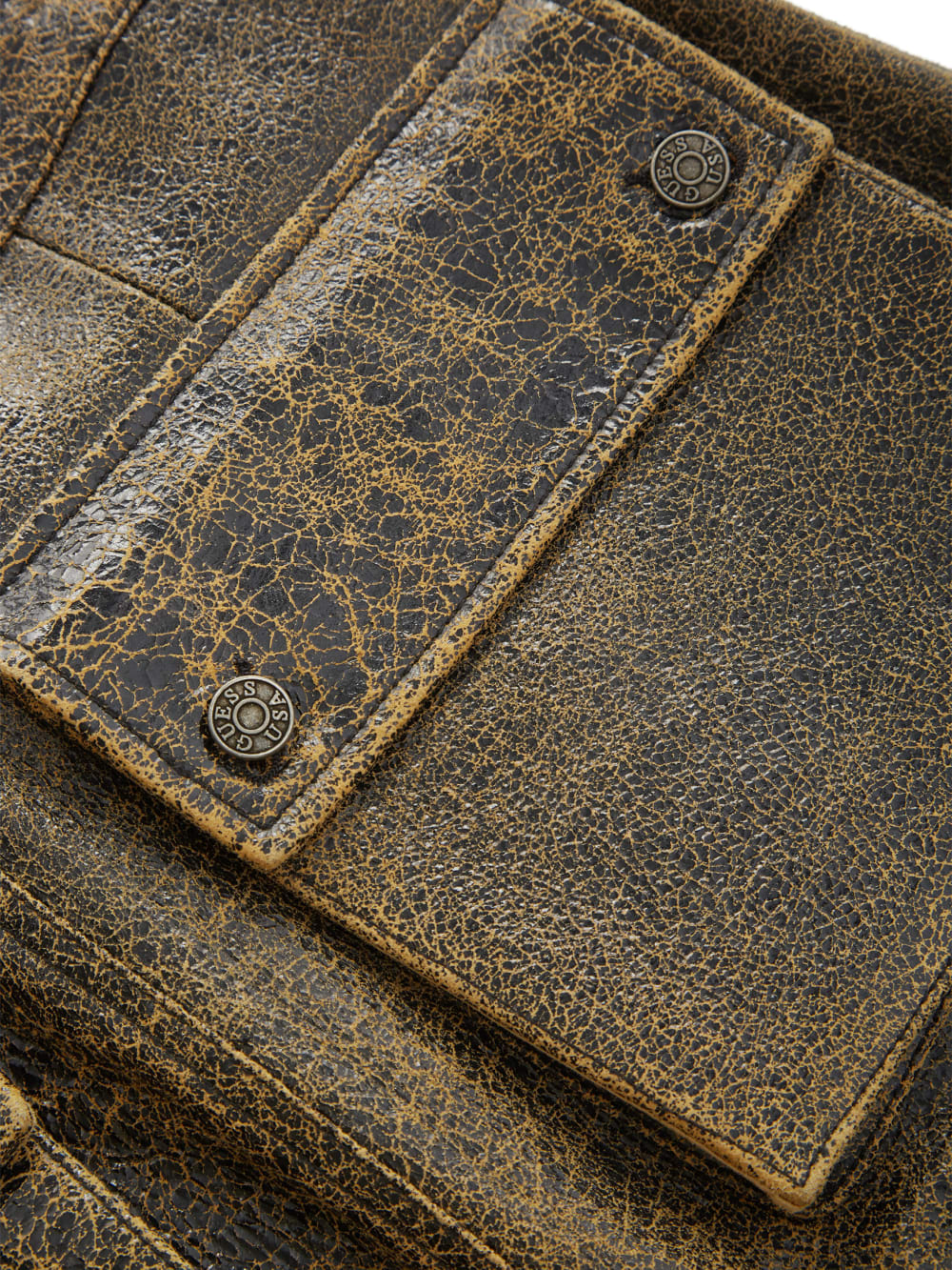 crackle leather utility pants - Guess