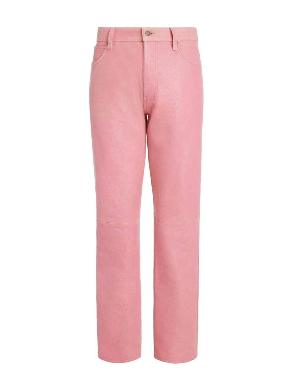 Cracked Leather Flared Pants - Guess