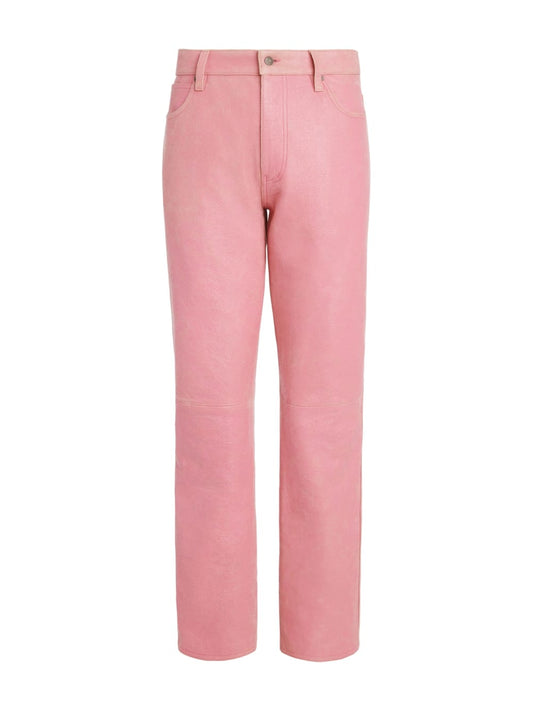 Cracked Leather Flared Pants - Guess