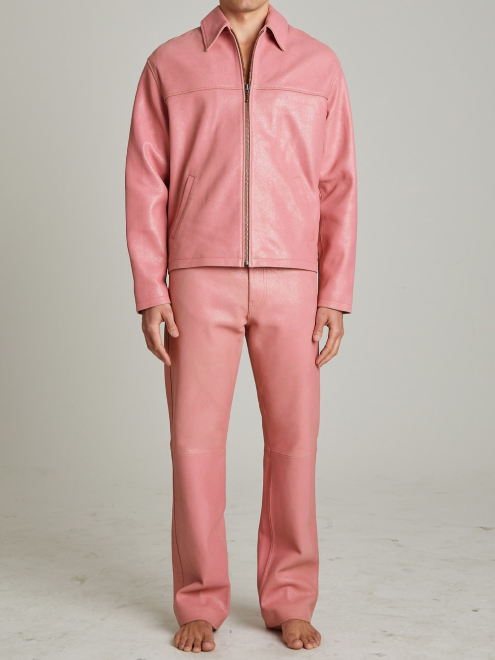 Cracked Leather Flared Pants - Guess
