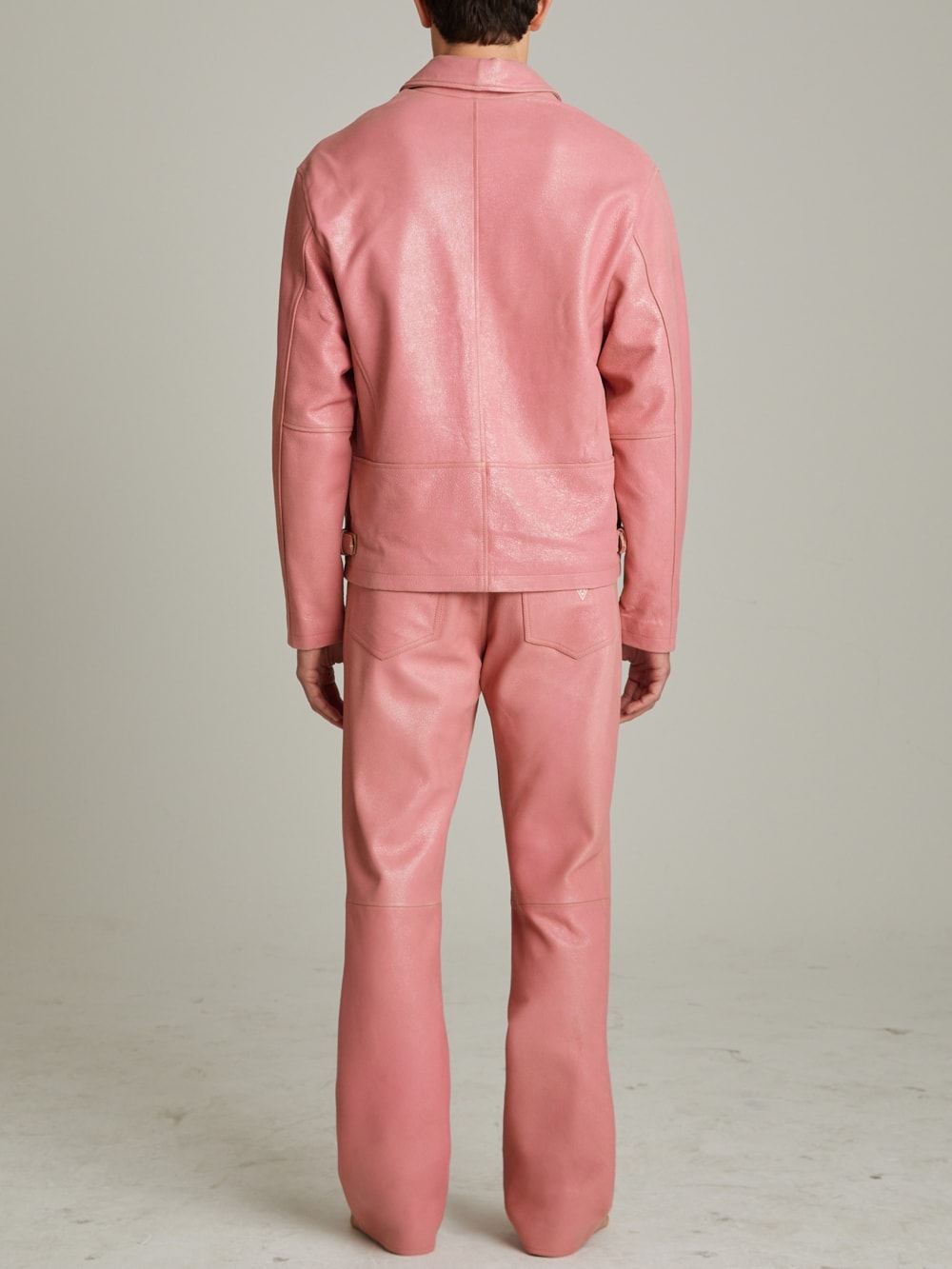 Cracked Leather Flared Pants - Guess