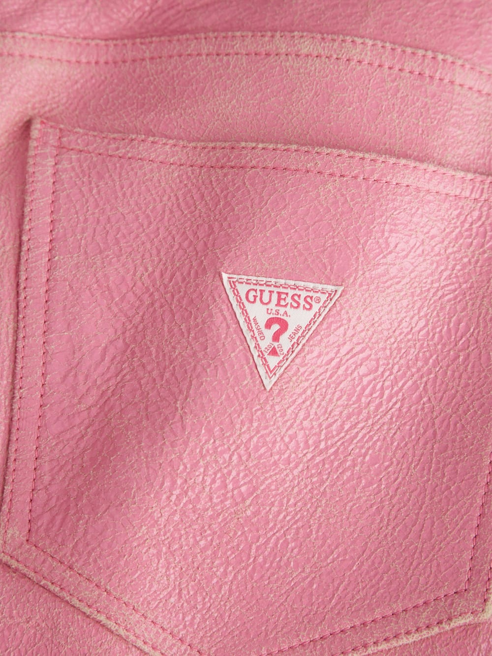 Cracked Leather Flared Pants - Guess