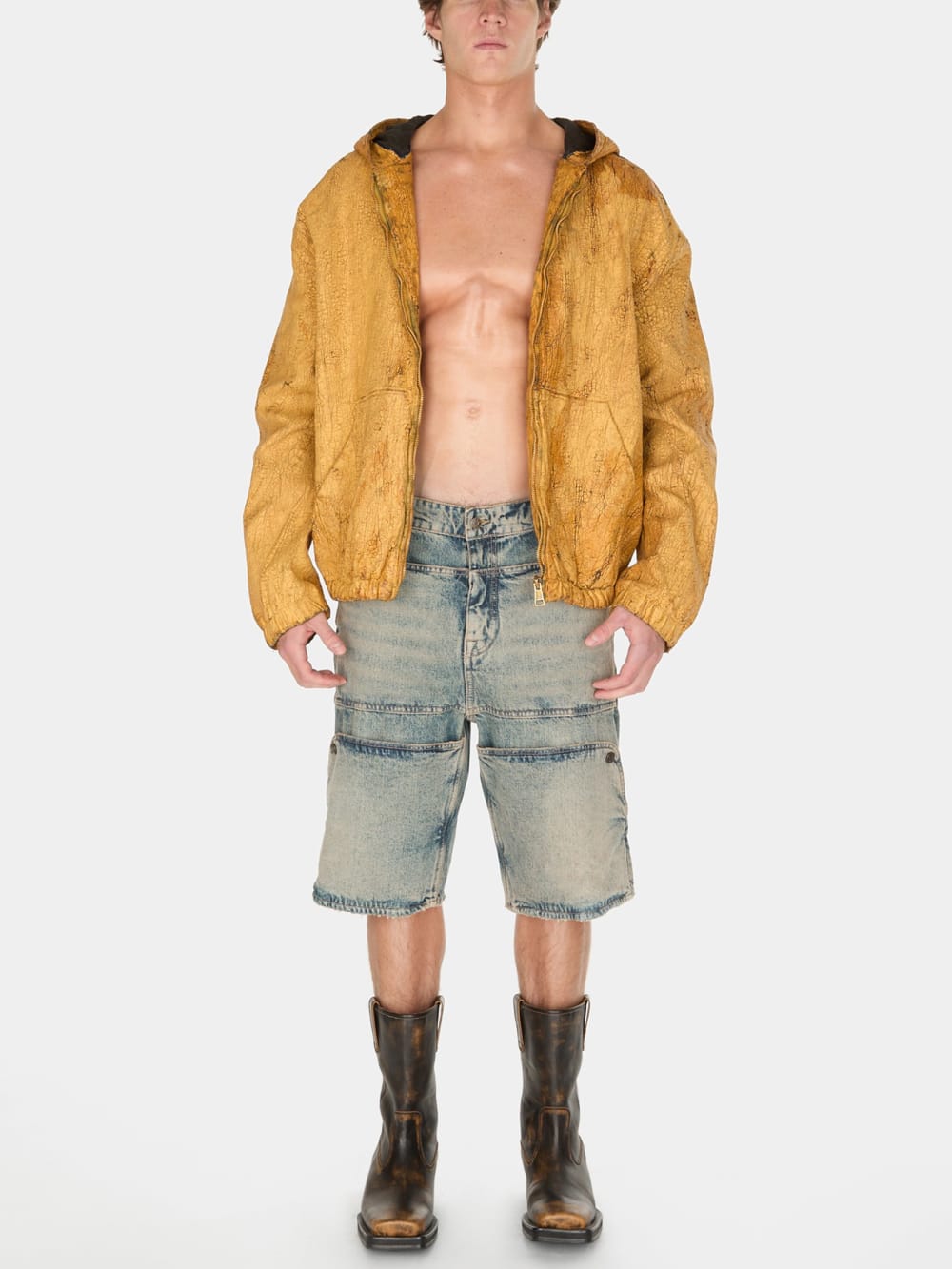 washed denim utility short - Guess