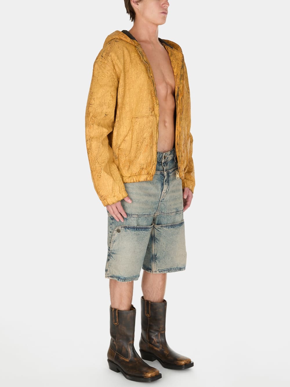 washed denim utility short - Guess