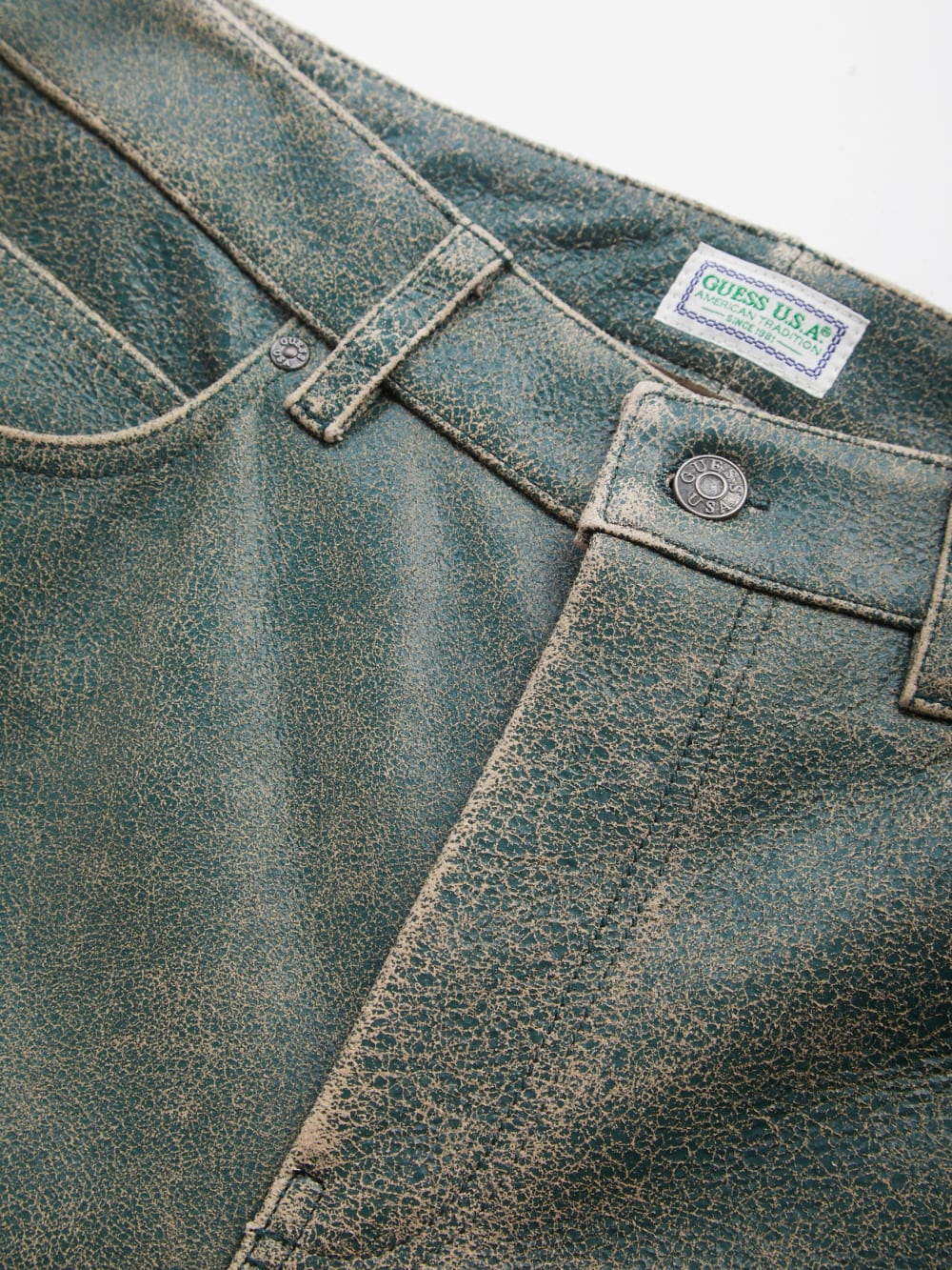 crackle leather short - Guess