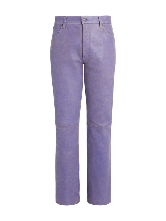 Cracked Leather Flared Pants - Guess