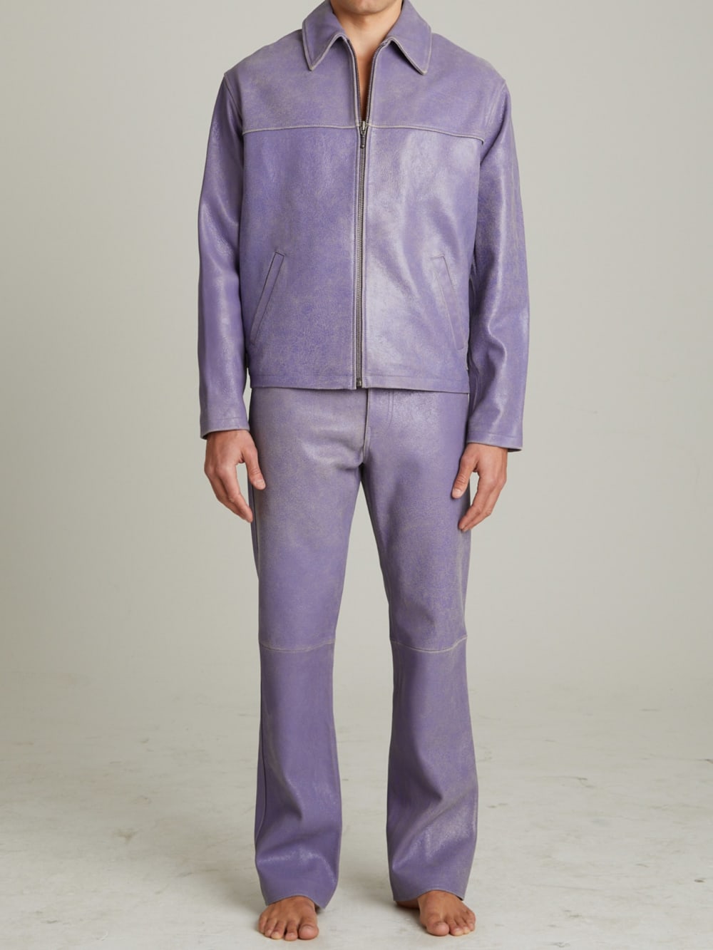 Cracked Leather Flared Pants - Guess