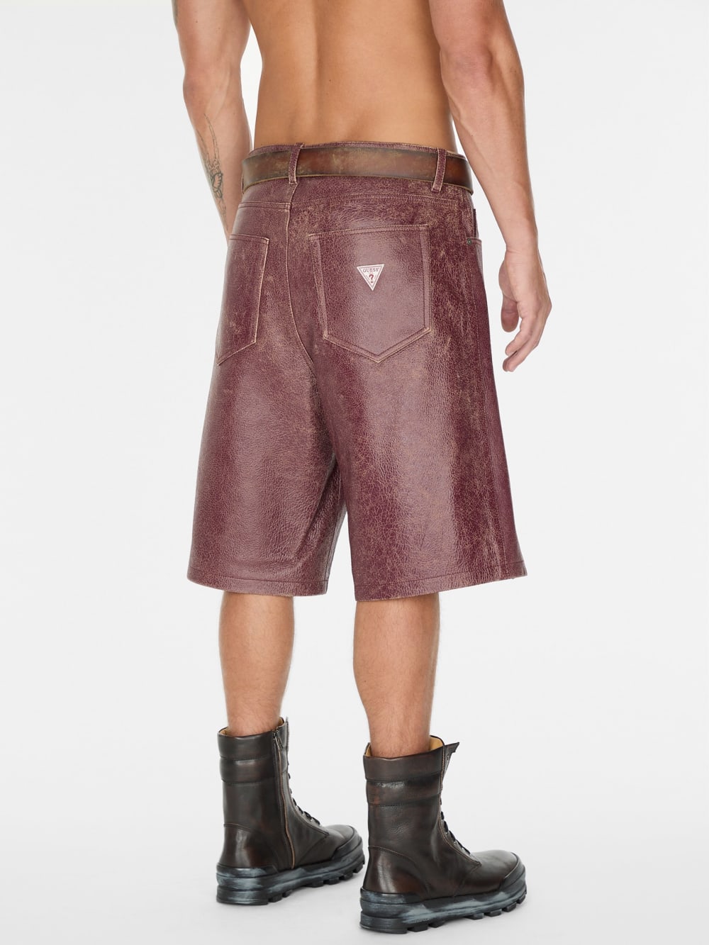 crackle leather short - Guess