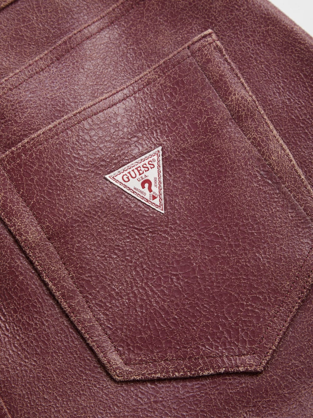 crackle leather short - Guess