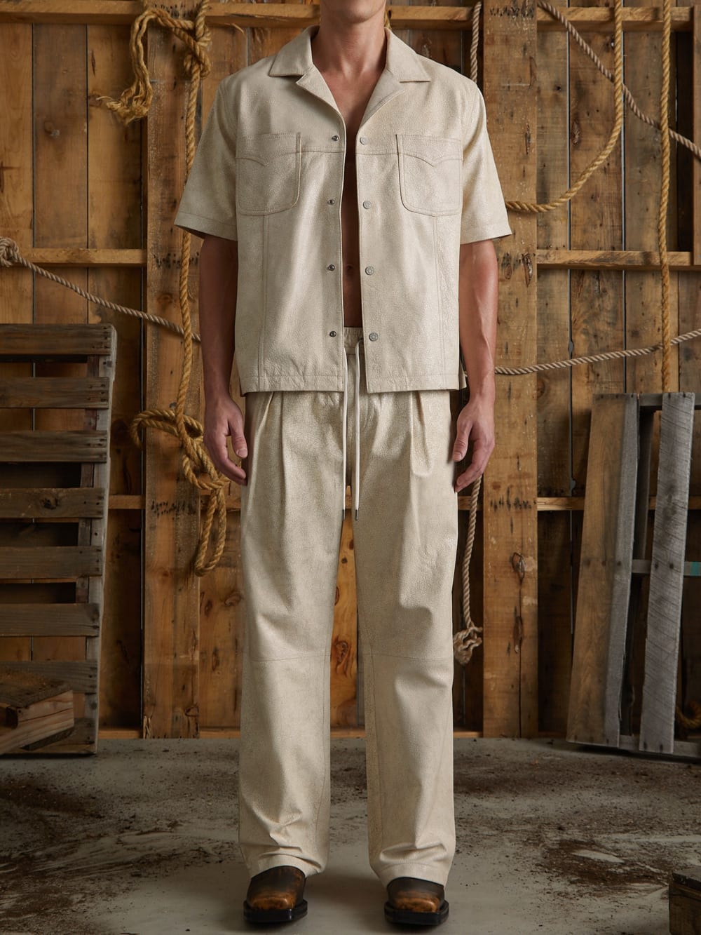 leather joggers - Guess
