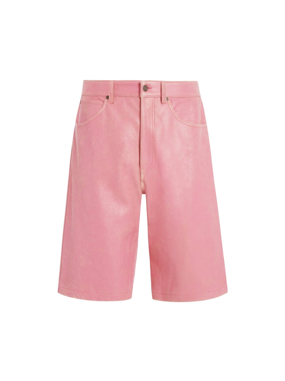 Cracked Leather Shorts - Guess
