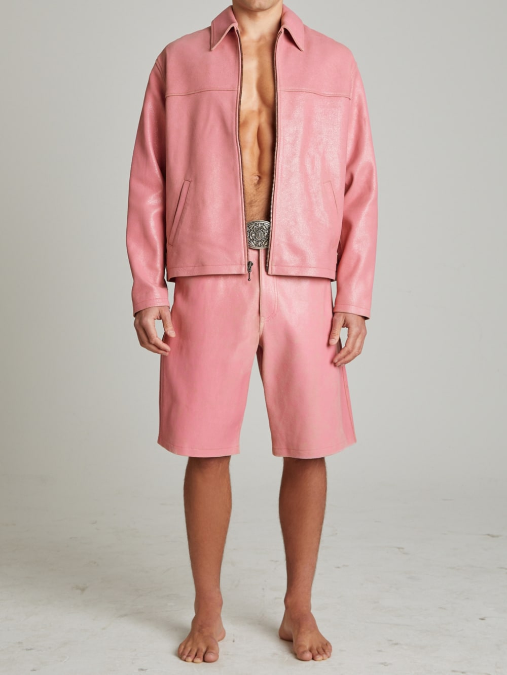 Cracked Leather Shorts - Guess