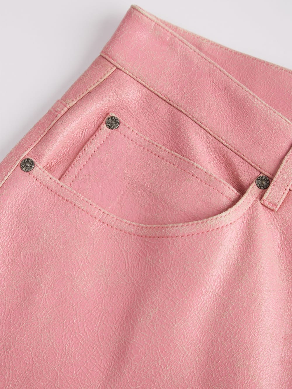 Cracked Leather Shorts - Guess