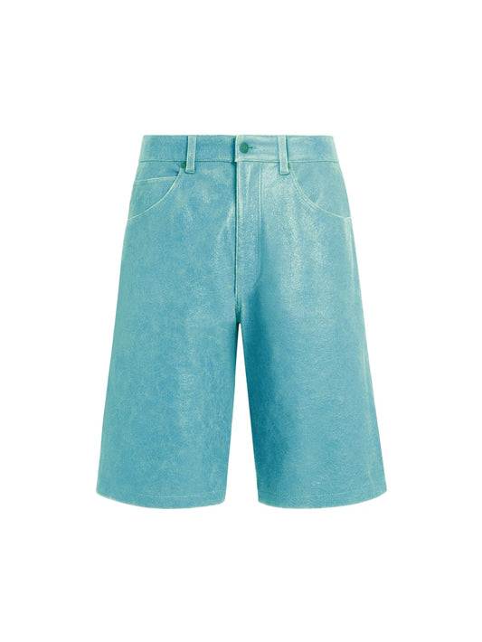 Cracked Leather Shorts - Guess