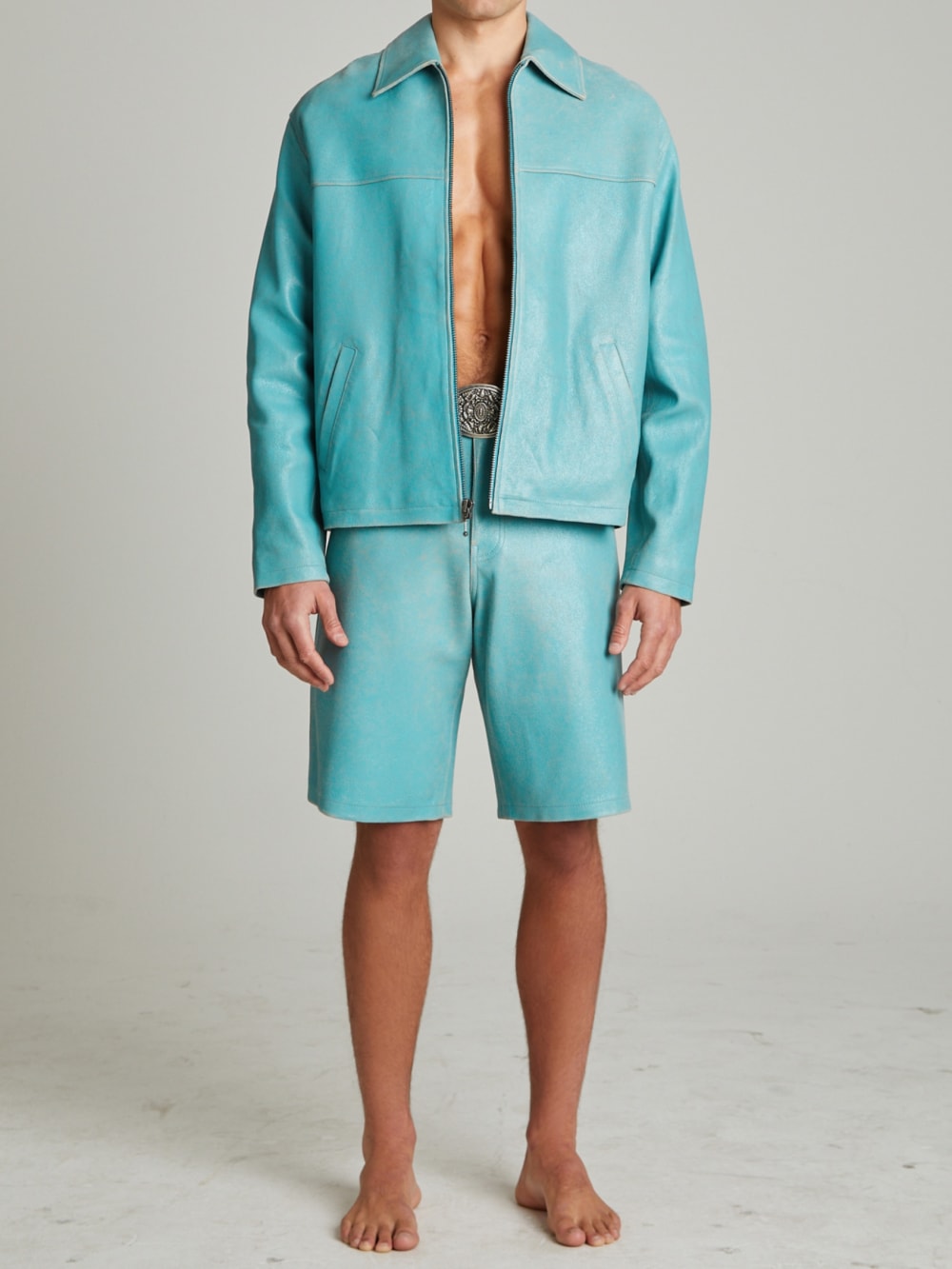 Cracked Leather Shorts - Guess