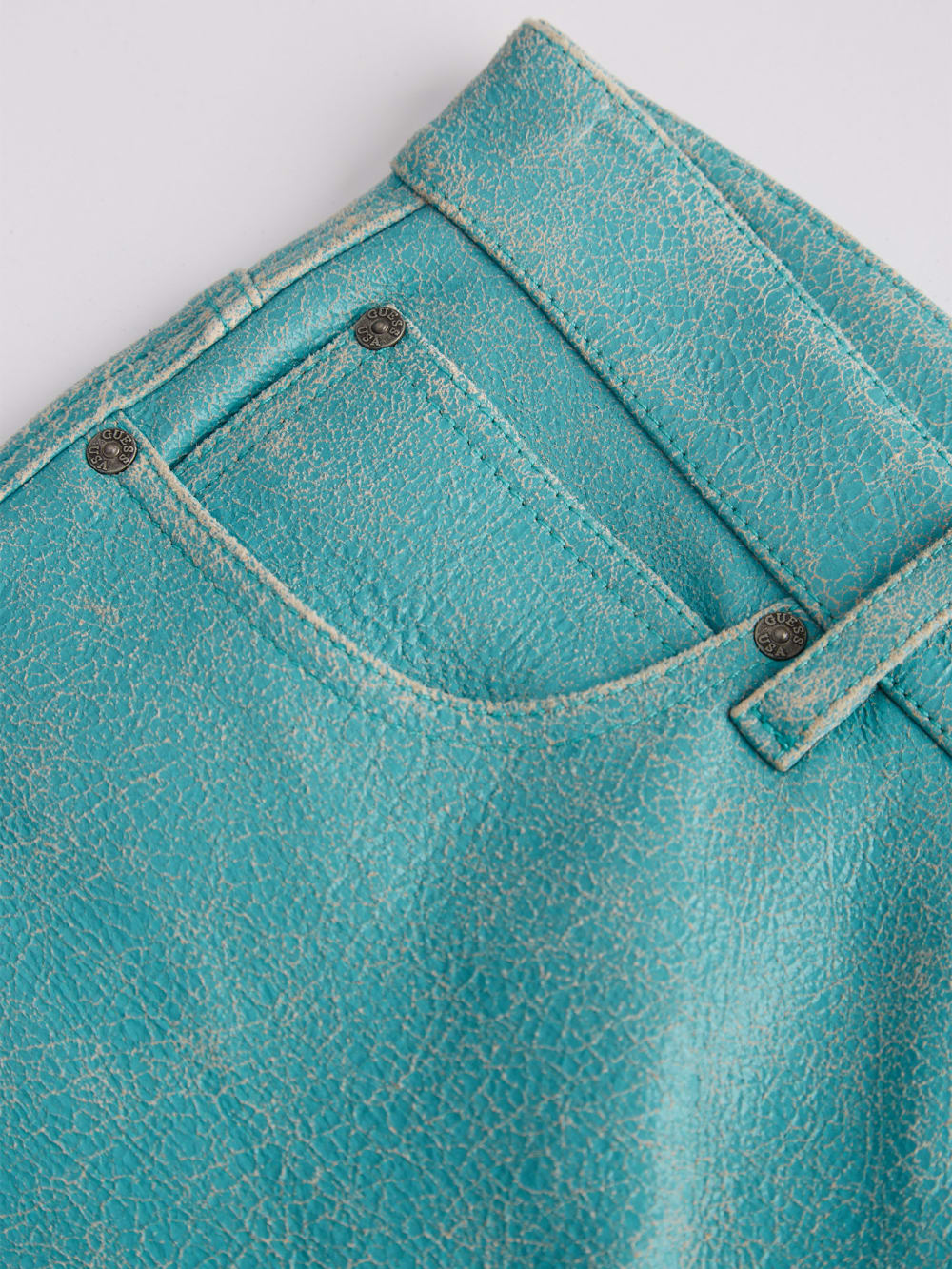 Cracked Leather Shorts - Guess