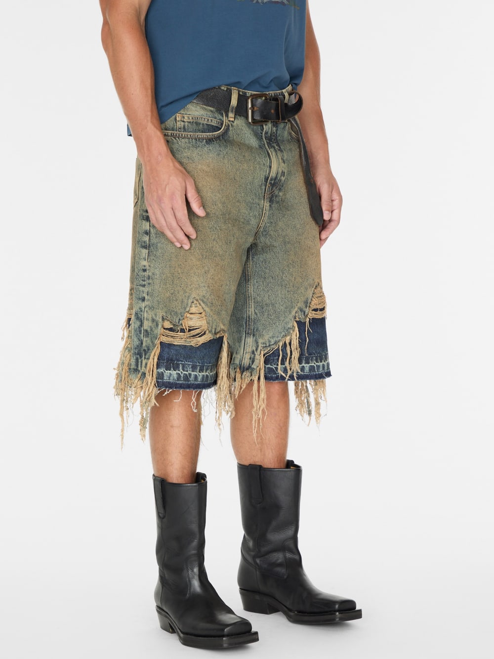 distressed denim short - Guess