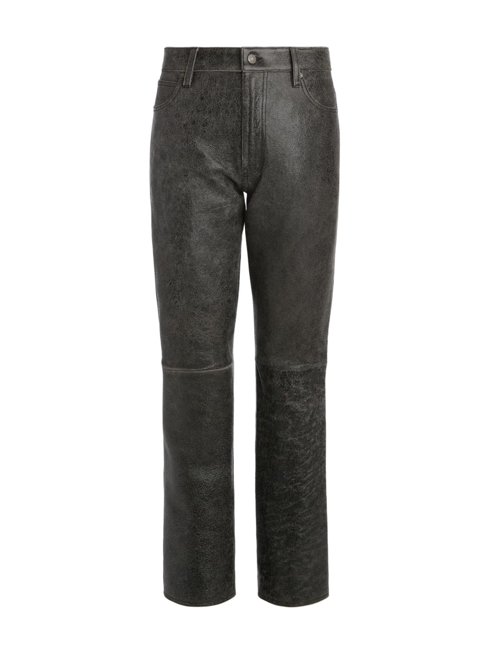 Cracked Leather Flared Pants - Guess