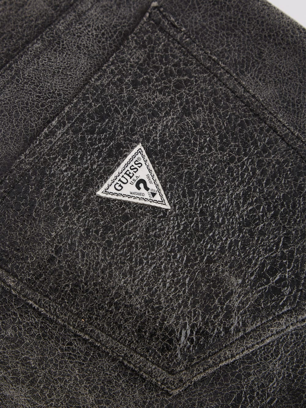 Cracked Leather Flared Pants - Guess