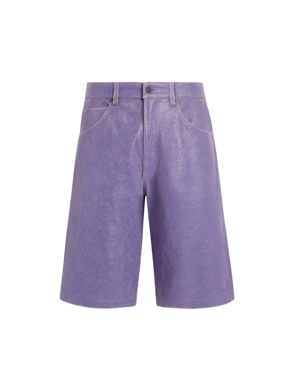 Cracked Leather Shorts - Guess