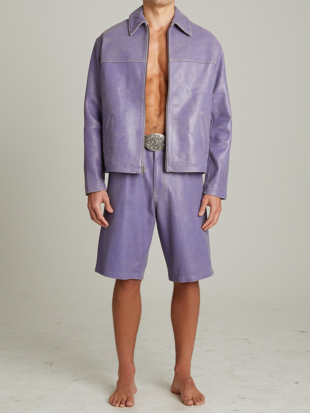 Cracked Leather Shorts - Guess