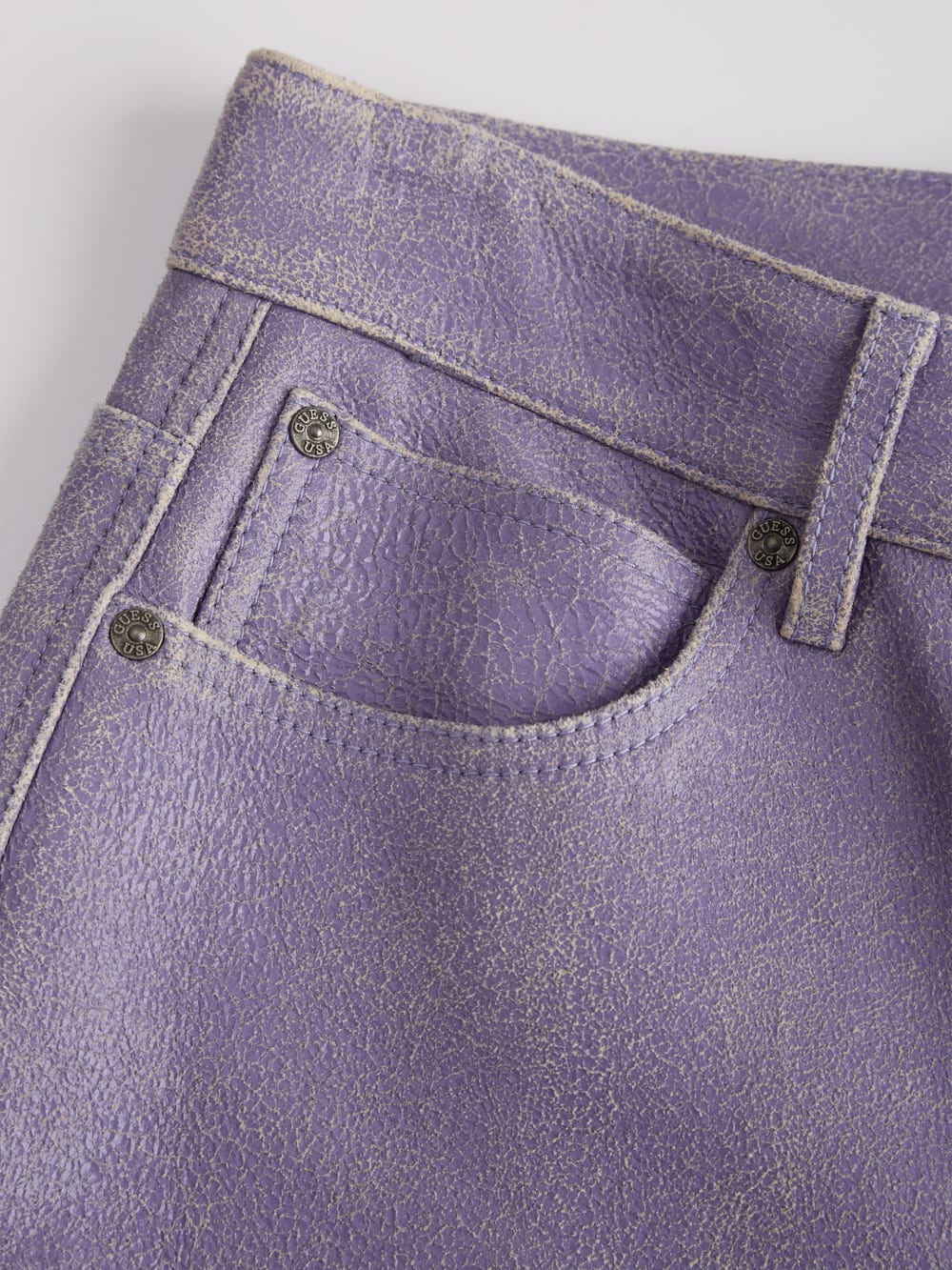Cracked Leather Shorts - Guess