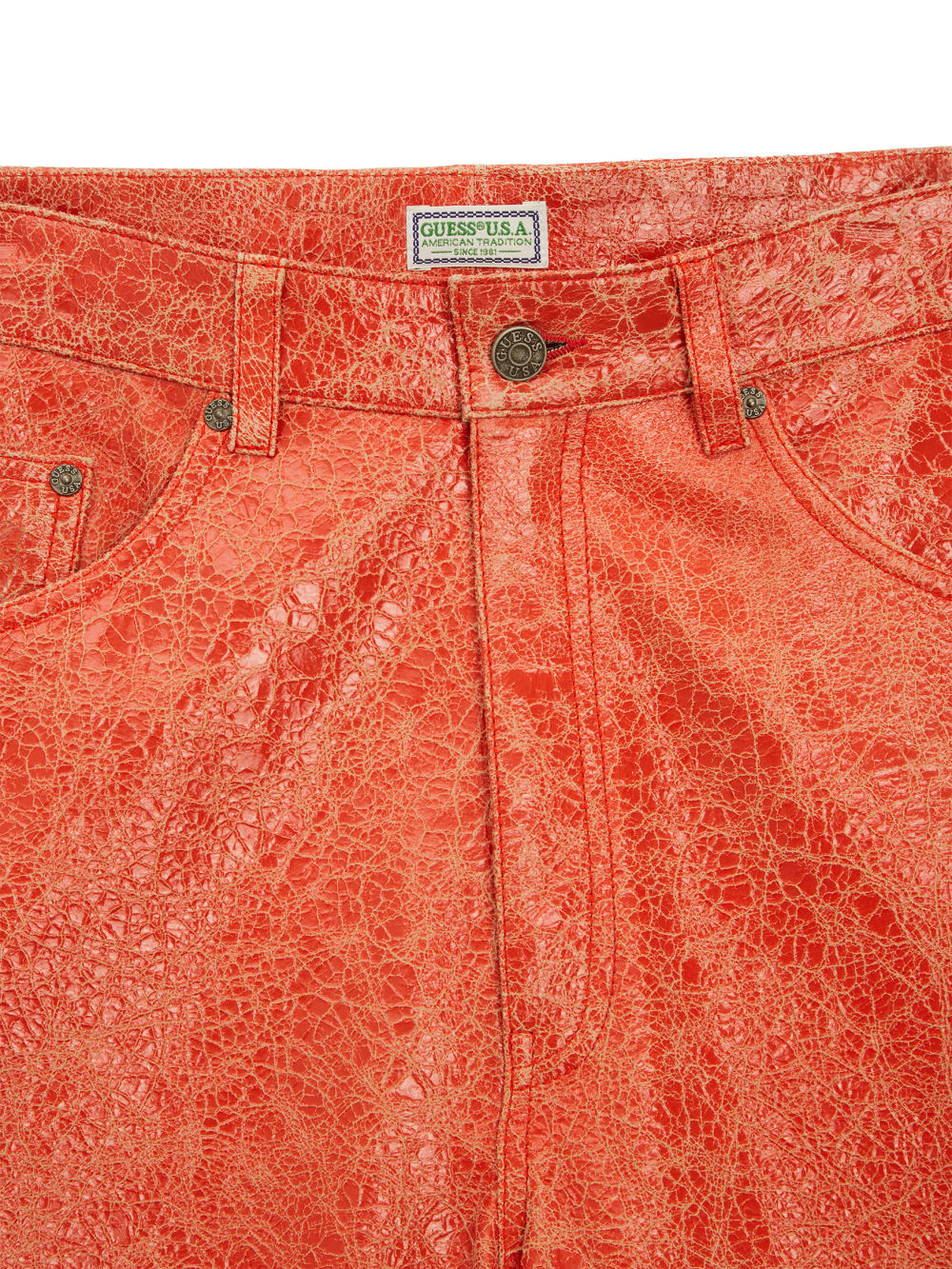 Cracked Leather Shorts - Guess