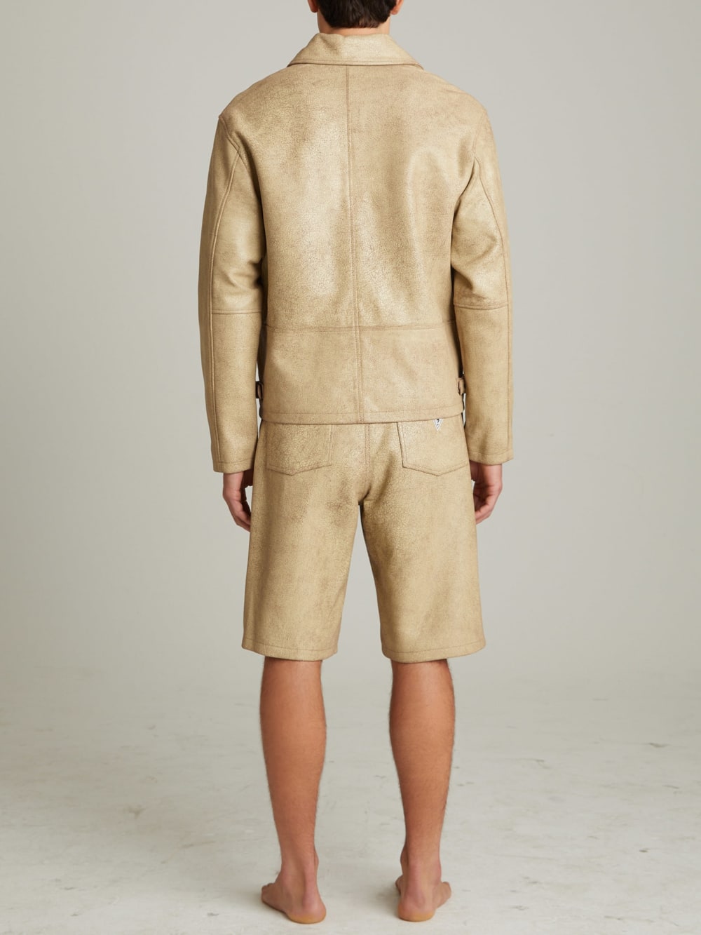 Cracked Leather Shorts - Guess