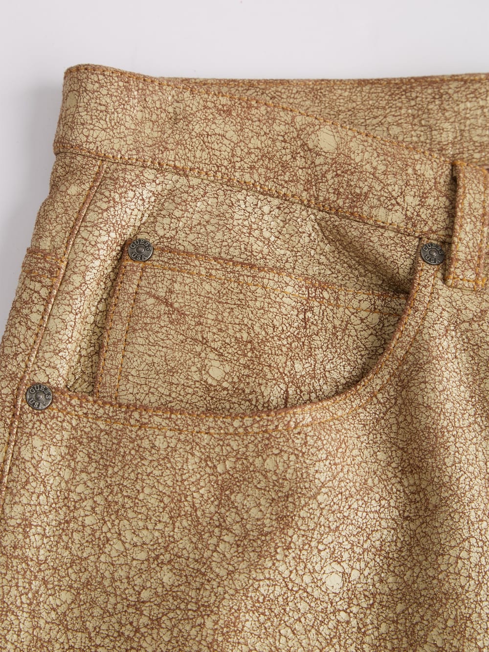 Cracked Leather Shorts - Guess