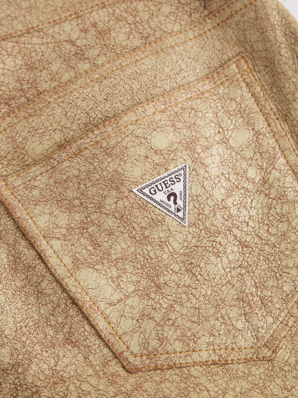 Cracked Leather Shorts - Guess