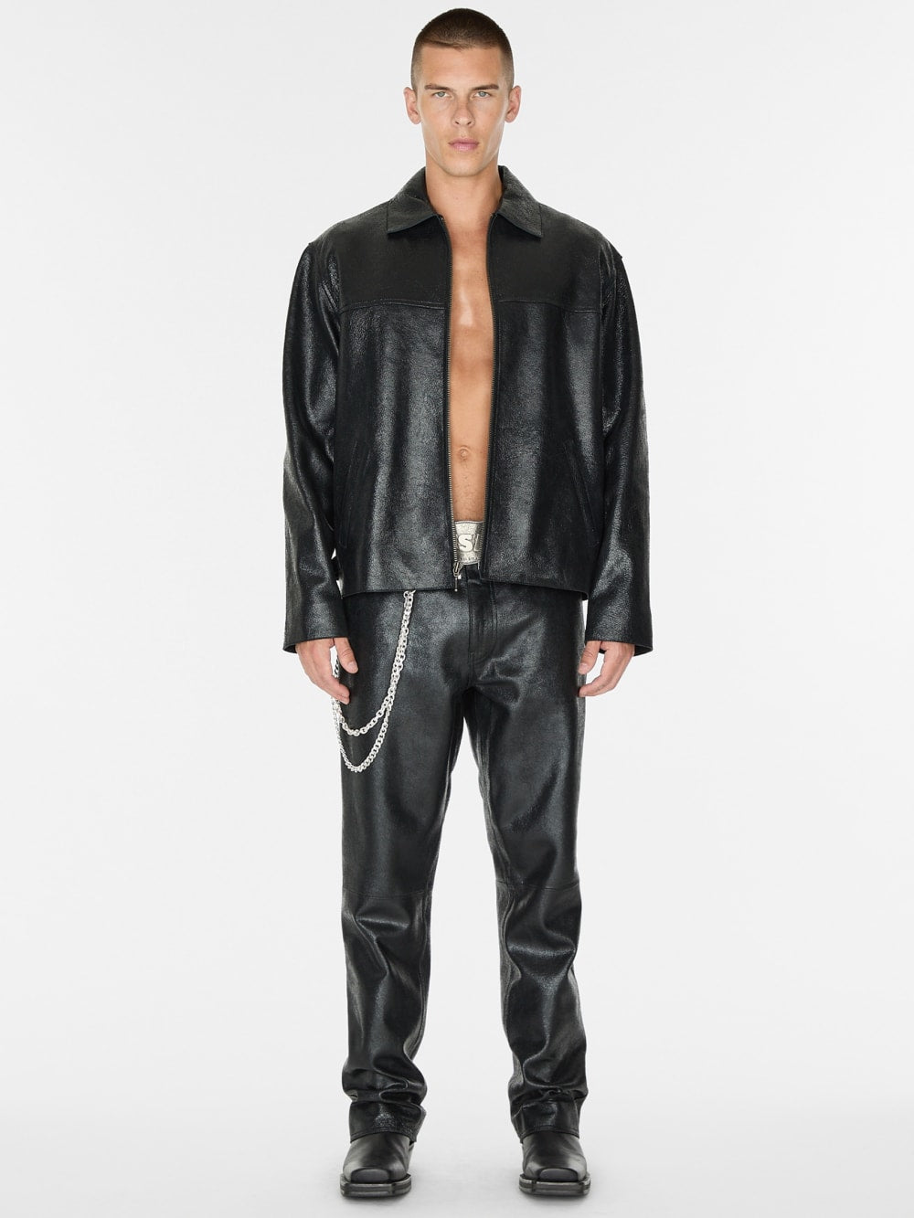crackle leather pant - Guess