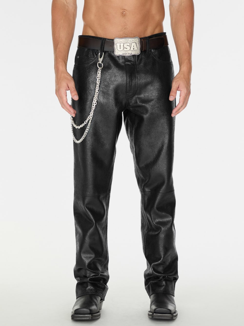 crackle leather pant - Guess