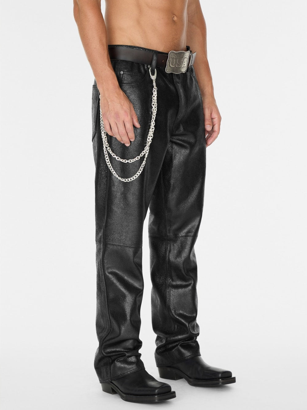 crackle leather pant - Guess