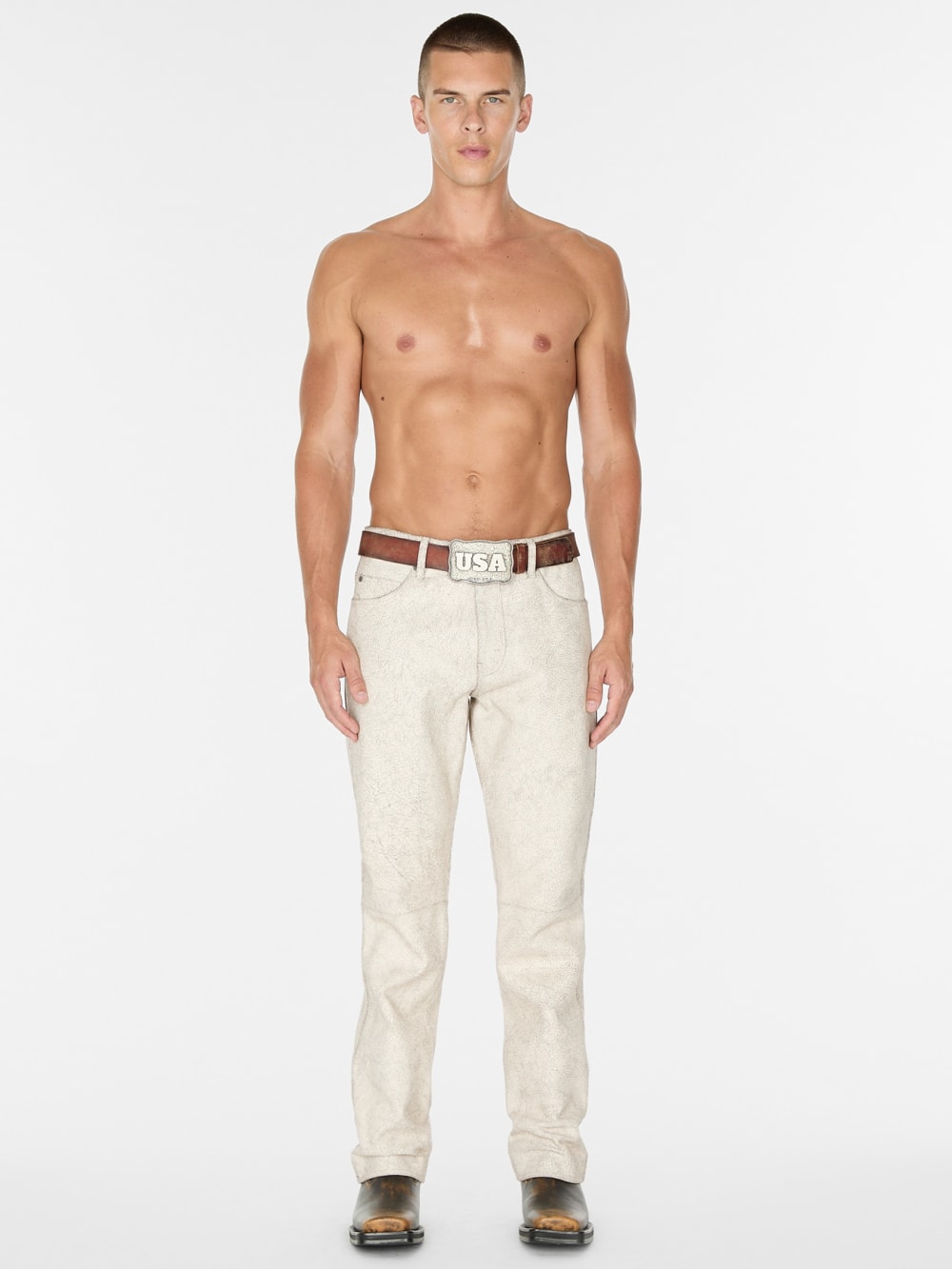 crackle leather pant - Guess