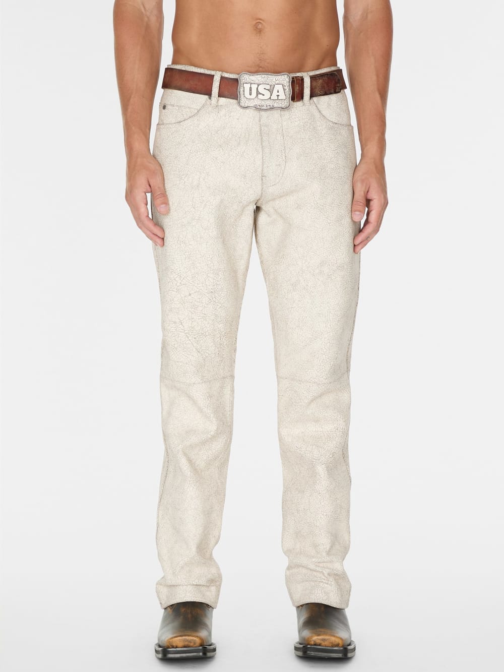crackle leather pant - Guess