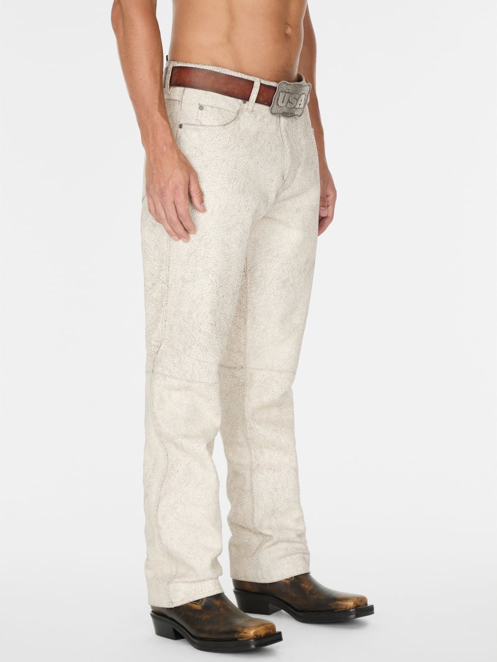 crackle leather pant - Guess