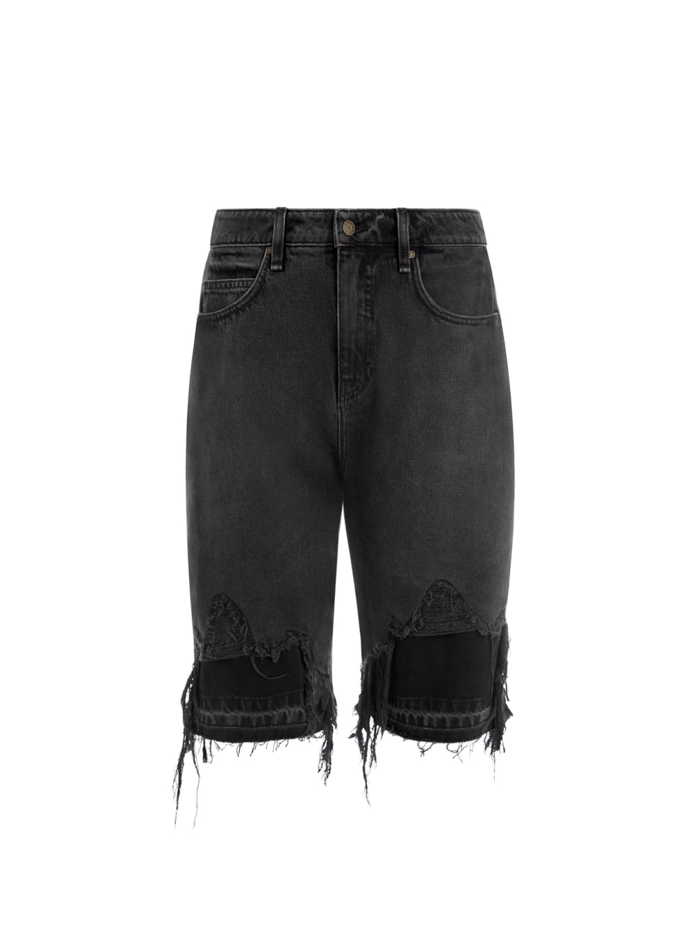 black distressed denim short - Guess