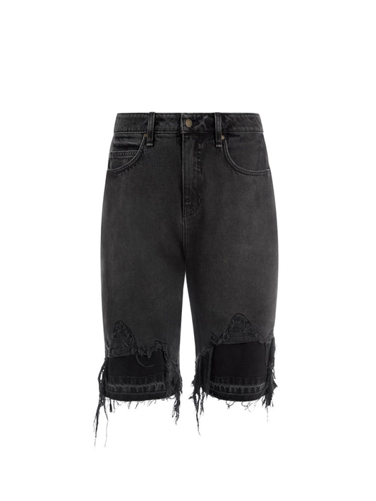 black distressed denim short - Guess