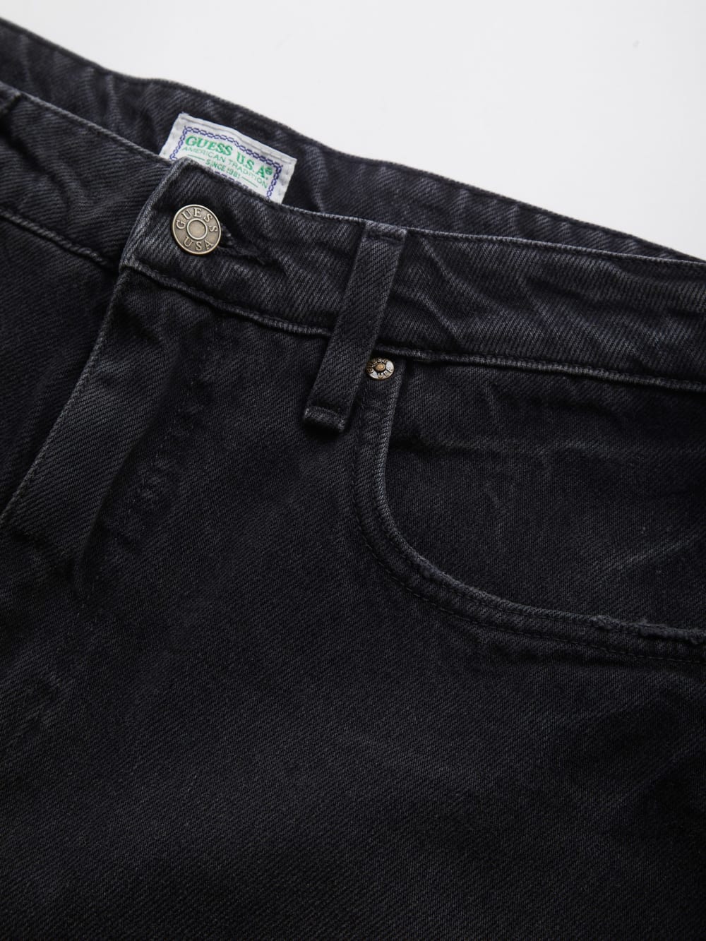 black distressed denim short - Guess