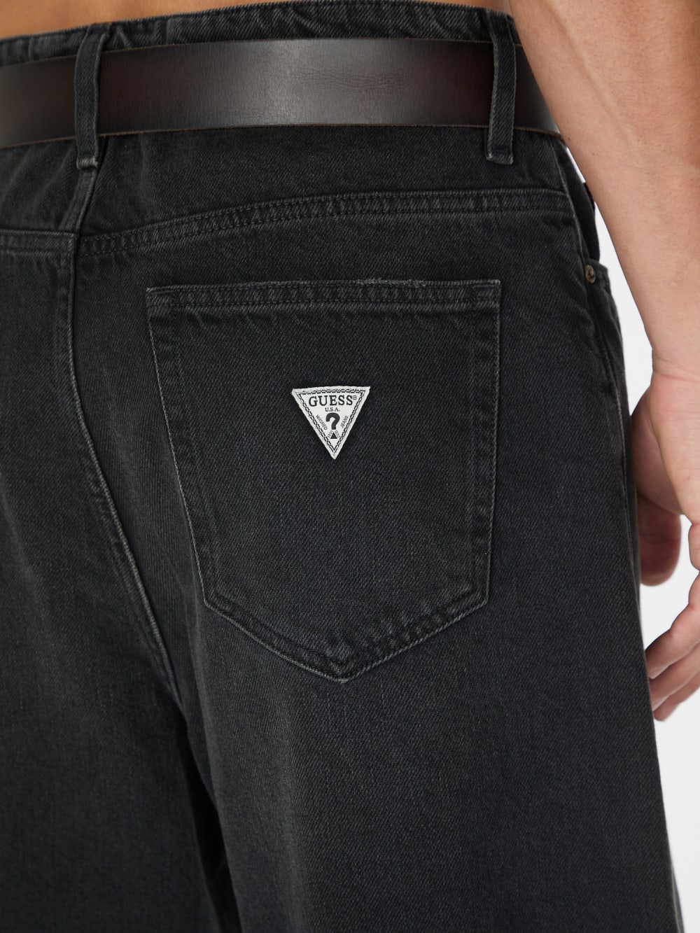 black distressed denim short - Guess