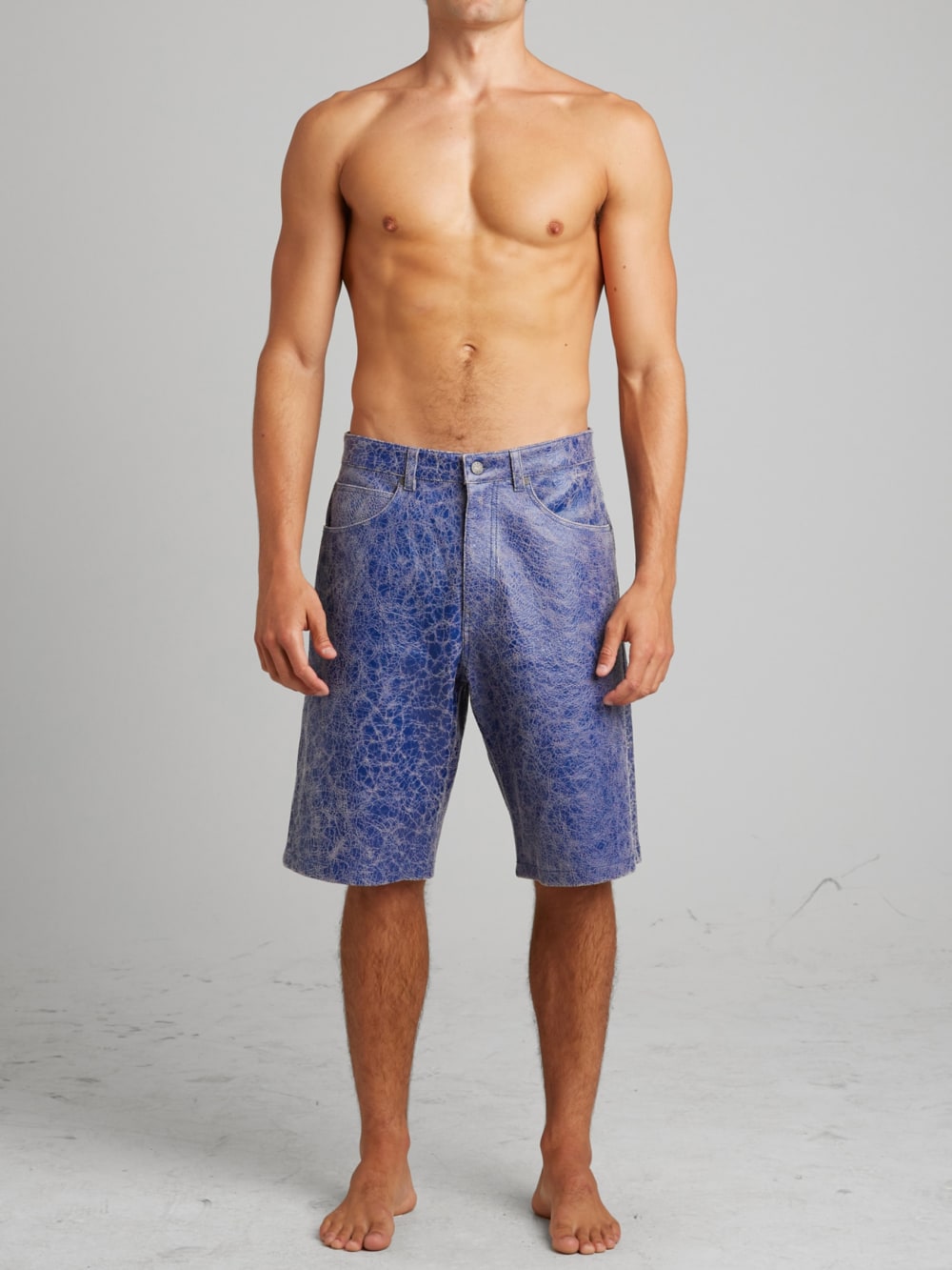 Cracked Leather Shorts - Guess