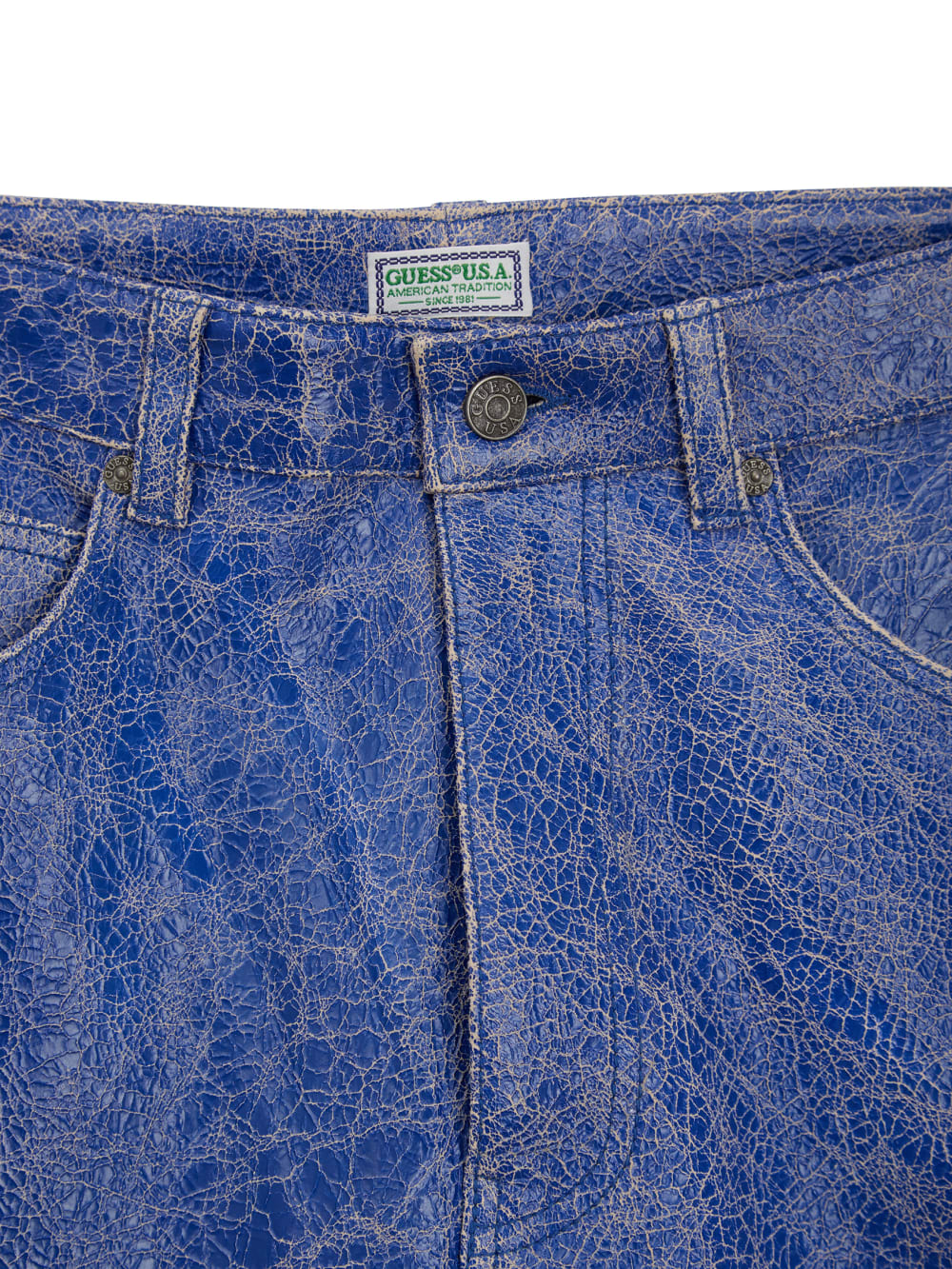Cracked Leather Shorts - Guess